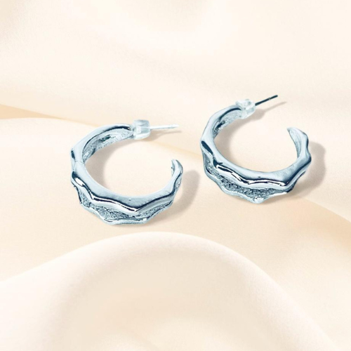 double layered open hoop earrings.